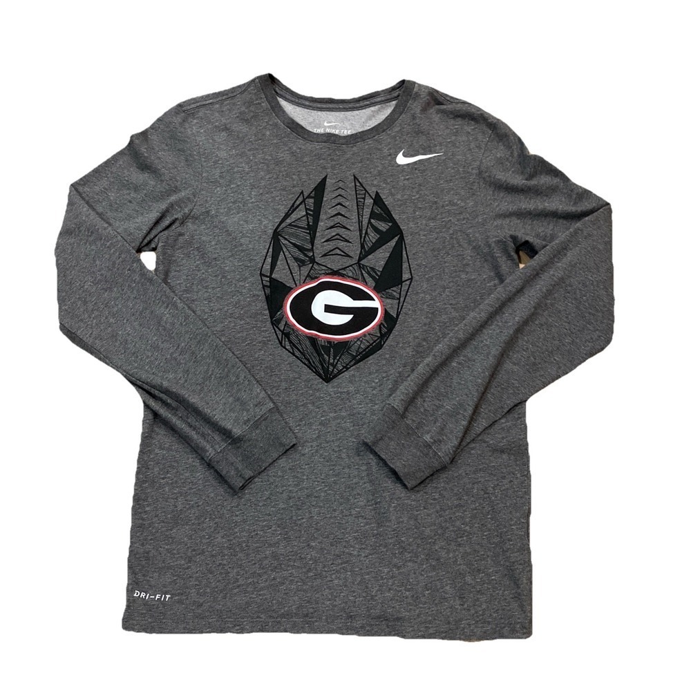 Nike Dri‎ Fit Georgia Bulldogs Long Sleeve S Gray